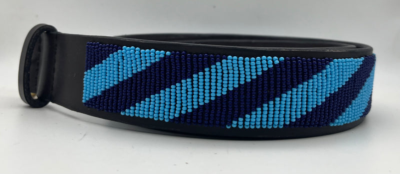 Navy blue and light blue diagonal stripes - size 34 only