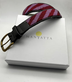 Dark pink and red diagonal stripes - size 34 only